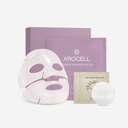 아로셀 슈퍼파워마스크 물광팩 (마스크팩 4매+앰플패드 2매)광채피부 피부탄력 리프팅
